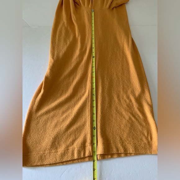 FP Beach Women’s Elastic Waist Wide Leg Pants Pleated Bronze High-Rise Cotton - Picture 12 of 12